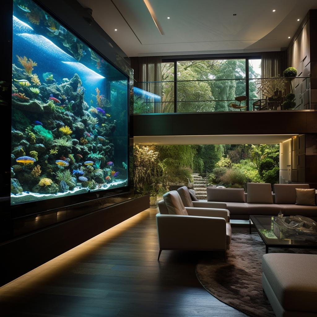 Aquarium fabrication and installation work at Living Art Aquarium in Chennai