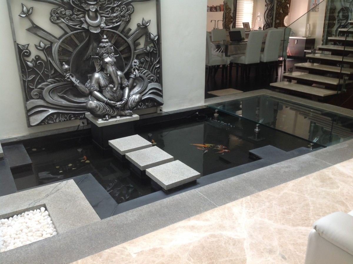 Custom indoor koi pond design and installation in Chennai