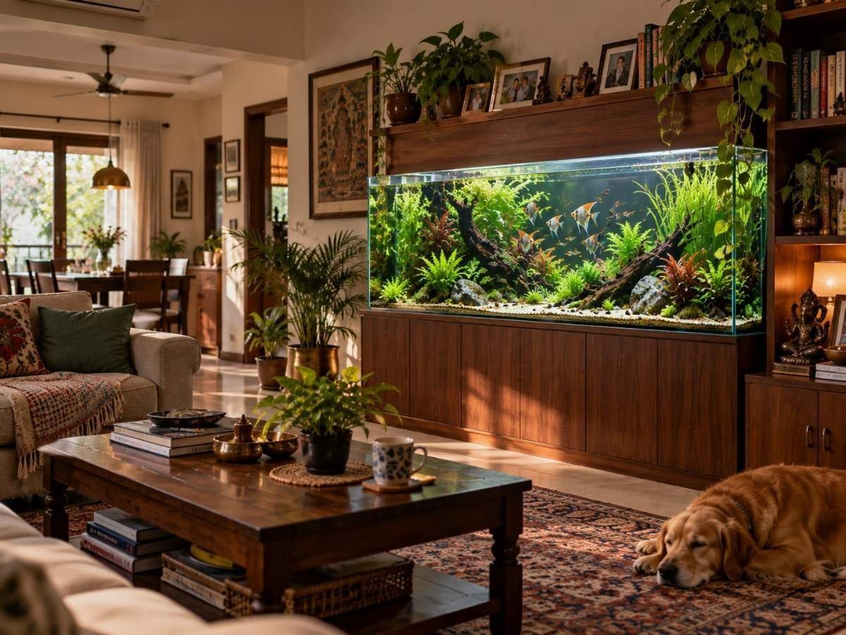 Custom aquarium installation from Living Art Aquarium's project history